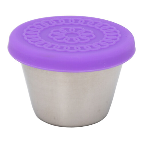 (Purple Cover) 70ml Stainless Steel Mini Container Purple