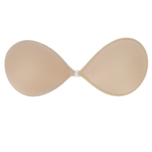 (D) Silicone Strapless Push Up Bra Deep V