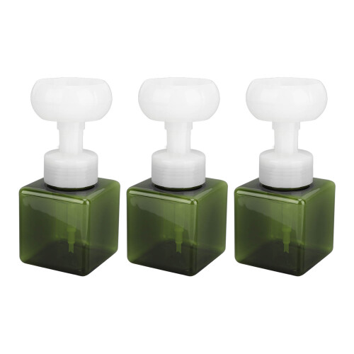 3-teiliger Schaumstoff-Pumpspender Blumenform 250ml dunkelgrün 1