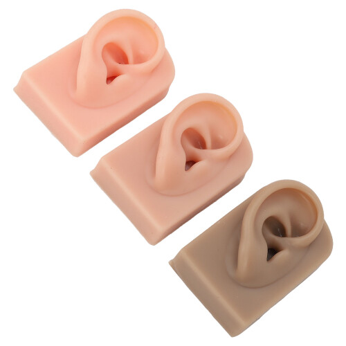 3x Silikon-Ohrmodell flexibel wiederverwendbar 3 Farben 1