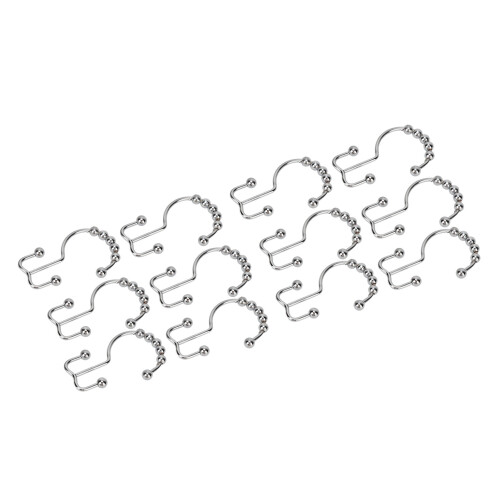 12x Duschvorhanghaken Metall rostfest 1