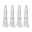 4pcs Double-Ended Face Mask Brushes Silicone Aluminum 3