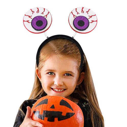 Halloween Felt Spider Headband with Bone & Eyeball
