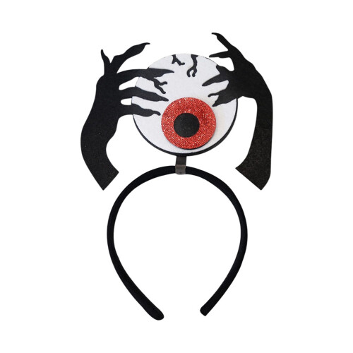 Halloween Felt Spider Headband with Bone & Eyeball