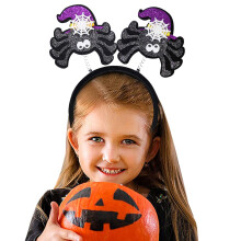 Halloween Felt Spider Headband with Bone & Eyeball