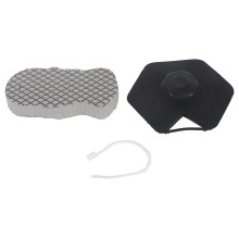 2x Multifunctionele 3D douchepensioen zwart/grijs