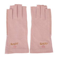 (Pale Pinkish Gray) UV-Schutz Fingerhandschuhe Maniküre Baumwolle