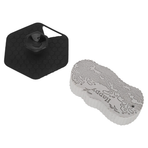 2x Multifunctionele 3D douchepensioen zwart/grijs 1