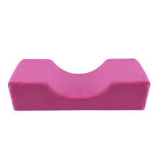 (Magenta) Veredelte Wimpernkissen U-förmig, Atmungsaktiv, Schwamm, Schwarz