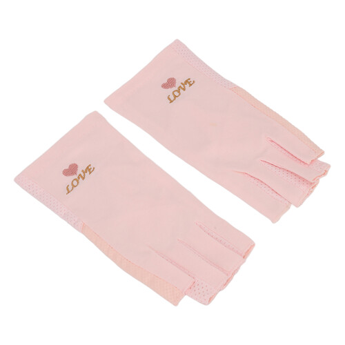 (Pink) UV-Schutz Fingerhandschuhe Maniküre Baumwolle 1