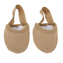 (Skin Color S) Half Sole Dance Shoe Breathable Slip Resistant Ballet Skin Color L
