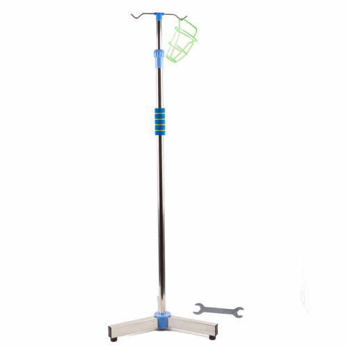 Height Adjustable IV Stand Pole Stainless Steel Telescopic 2