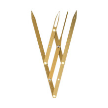 (Gold Eyebrow Golden Ratio Caliper) Golden-Ratio-Augenbrauen-Lehre Faltbar Edelstahl Messwerkzeug