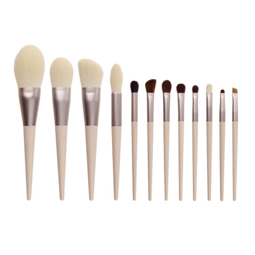 (Morandi Color + Box) 12Pcs Soft Makeup Brush Set Morandi + Box
