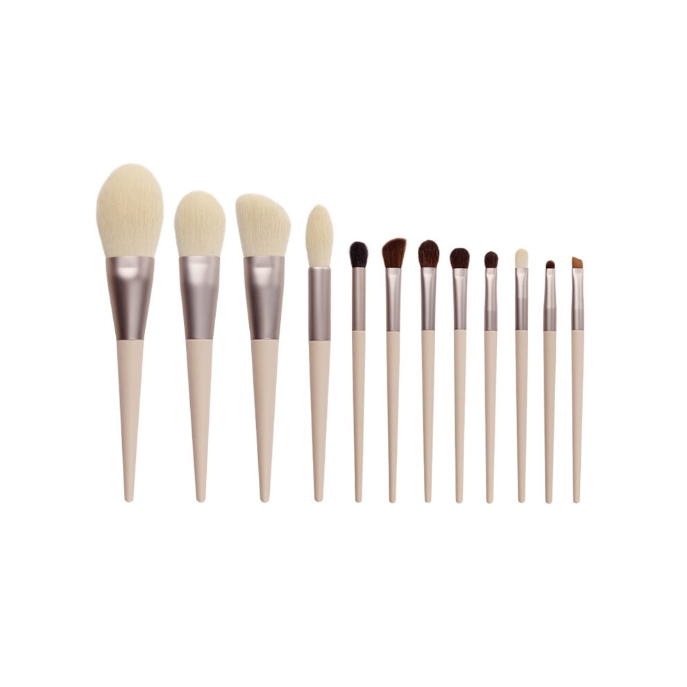 (Morandi Color + Box) 12Pcs Professional Makeup Brush Set Super Soft Morandi Color + Box