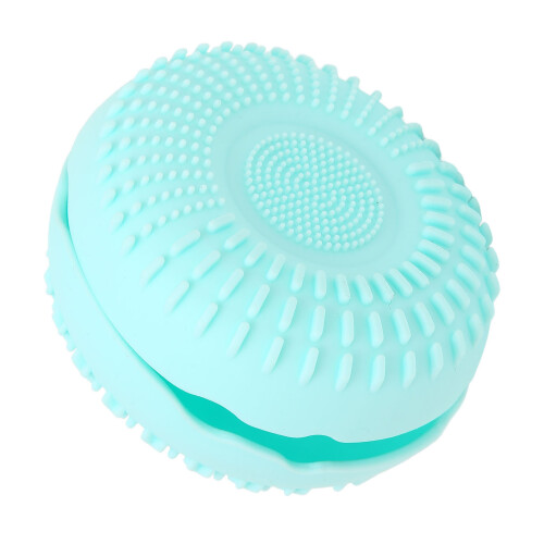 Ciotola Silicone Pulisci Pennelli Trucco Blu Portatile 1