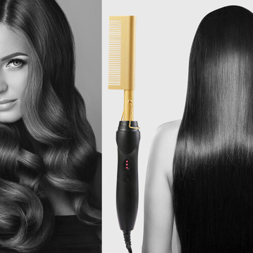 2-in-1 Electric Curling Comb & Straightener 1