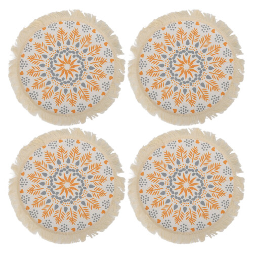 Boho Photography Mat Tassel Insulation Pad for Table Decoration