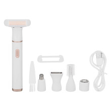 5-in-1 Low Noise Electric Shaver for Face, Nose, Eyebrows & Body