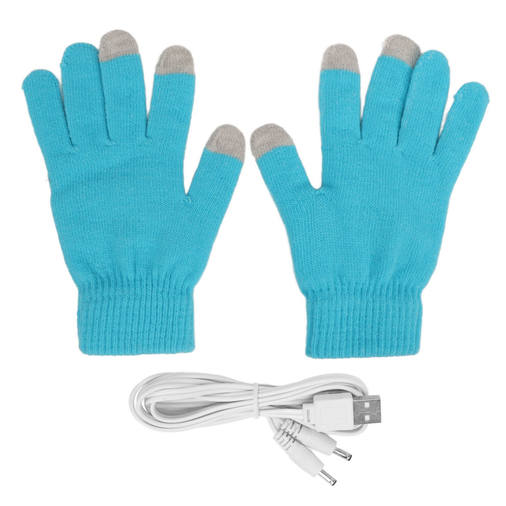 Heated Touch Screen Gloves USB Warm Elastic Winter Autumn