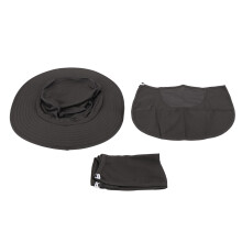 (Dark Gray) Quick Drying UV Protection Sun Hat Large Face Covering Mountaineering