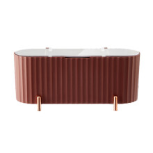 (Russet Red) Kosmetik-Box transparent staubdicht mit Fächern Grün