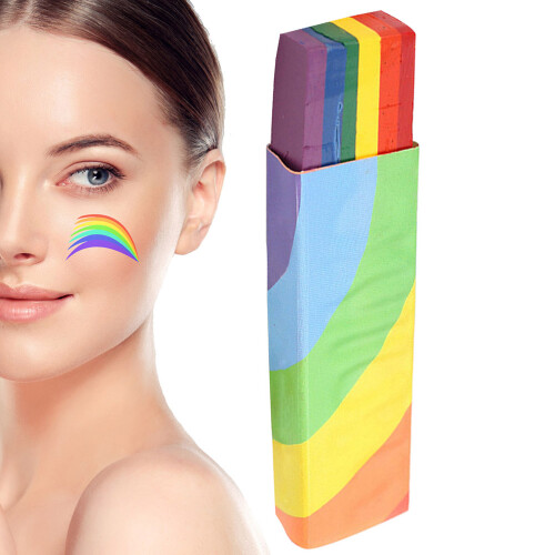 Regenbogen Pinsel & Körperfarbe Stick Crayons Pride