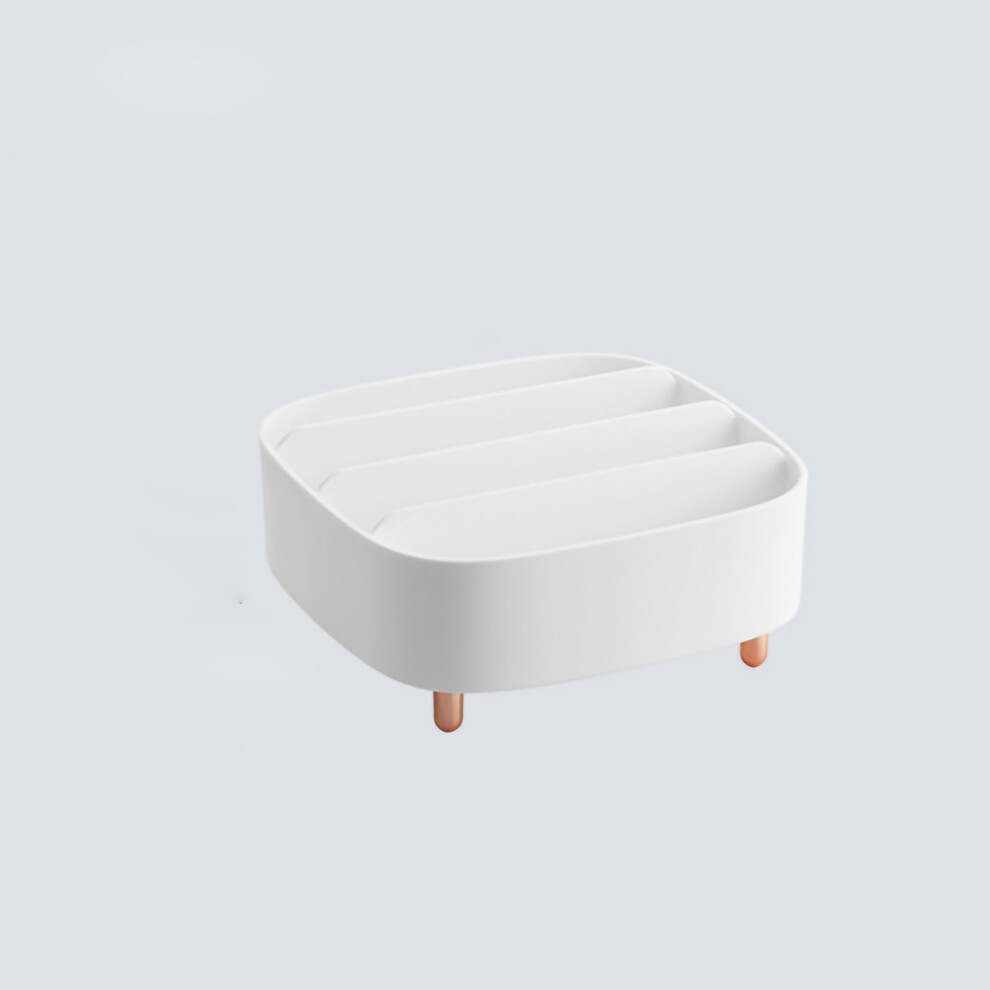 White (White) Cosmetic Organizer Desktop Multifunction Makeup Holder