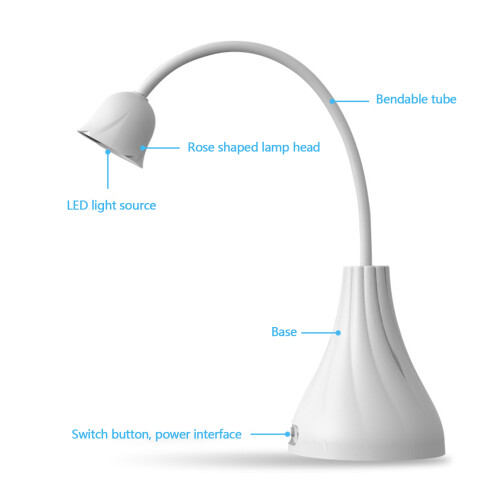 Draaibare Rozenvormige Oplaadbare Lamp 360