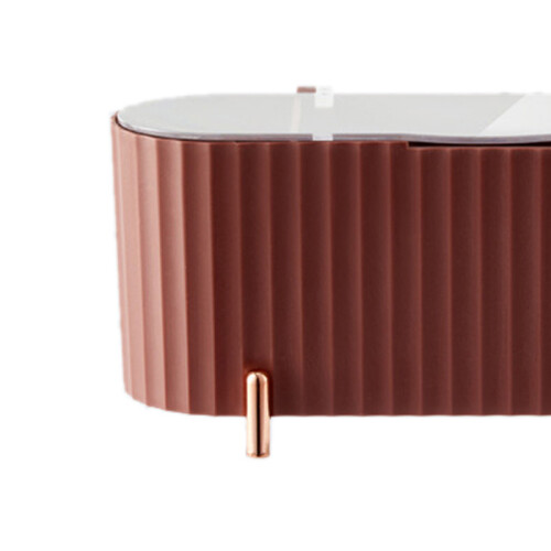 (Russet Red) Kosmetik-Box transparent staubdicht mit Fächern Grün 2
