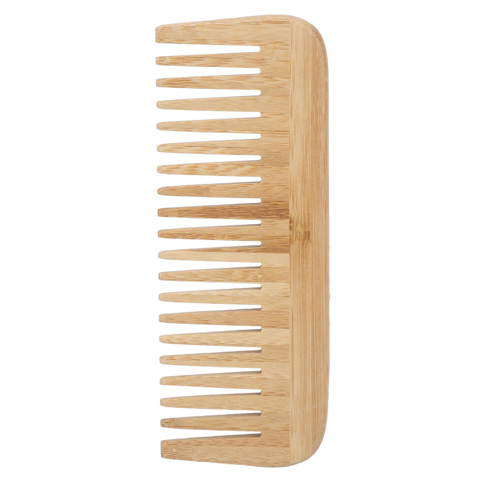 Wide Tooth Comb Flexible Bamboo Wet Hair Comb for Home Travel