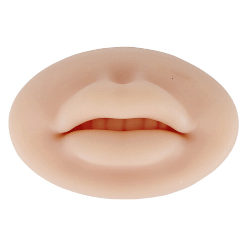 (Dark Skin) 3D Silicone Lips Semi-Permanent Fake Lips Training