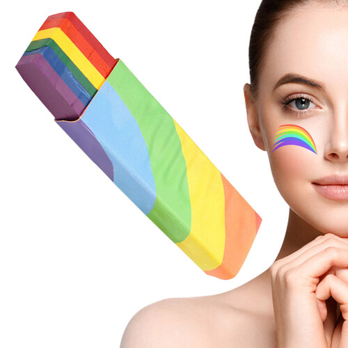 Regenbogen Pinsel & Körperfarbe Stick Crayons Pride 1