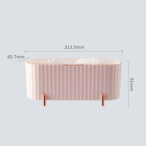 (Pink) Kosmetik-Box transparent staubdicht mit Fächern Grün 1