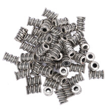 50 Stk. Wikingerbartperlen Legierung DIY Haarperlen Tubular