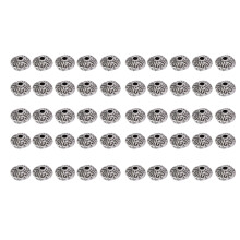 50 Stk. Wikingerbartperlen Legierung Silber Herz DIY