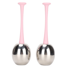 (Pink Handle) 2x Gesichtseiskugeln Edelstahl gegen Schwellungen
