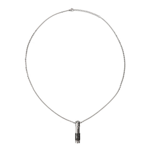 Parfümflasche Halskette Titanstahl Medaillon Geschenk