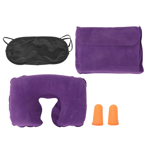 Set Cuscinino Viaggio Gonfiabile Ergonomico con Maschera