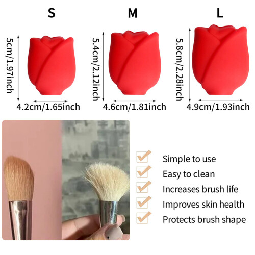 Siliconen Make-up Kwasthoezen Set 2