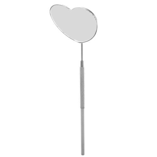 (Silver) Herzförmiger Wimpernspiegel aus Edelstahl, silbern 2