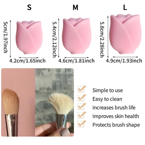 Siliconen Make-up Kwasthoezen Set 2