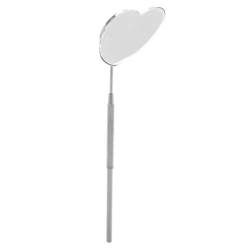 (Silver) Herzförmiger Wimpernspiegel aus Edelstahl, silbern 1