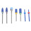 7x elektrische nagelboor bits keramisch blauw 4