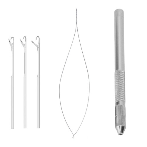 (Silver) Haarthreader-Haken aus Metall, Gold