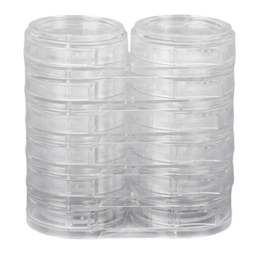 6 Pcs Stackable Clear Jewelry Beads Storage Box 6 Layer 12 Grid 2