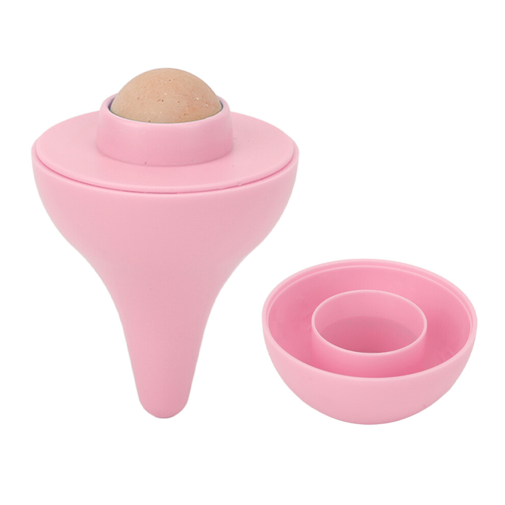 (Pink) Oil Absorbing Volcanic Face Roller Reusable Portable Pink