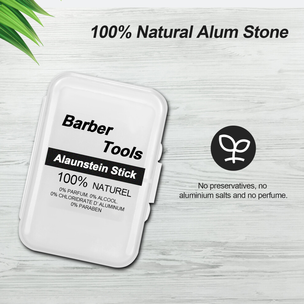 Alum Stone 100% Natural Odourless After Shave Deodorant Soothes Skin