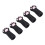 (Black) 5x Silicone Cat Paw Cuticle Scissors Covers Yellow 5