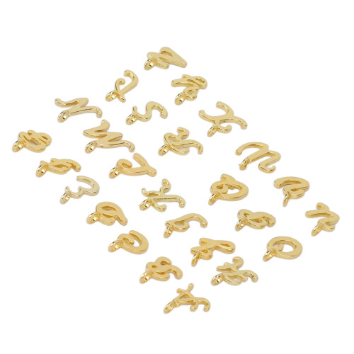 260st Eng. Letter Hangers Alloy DIY Dreadlock Beads 2